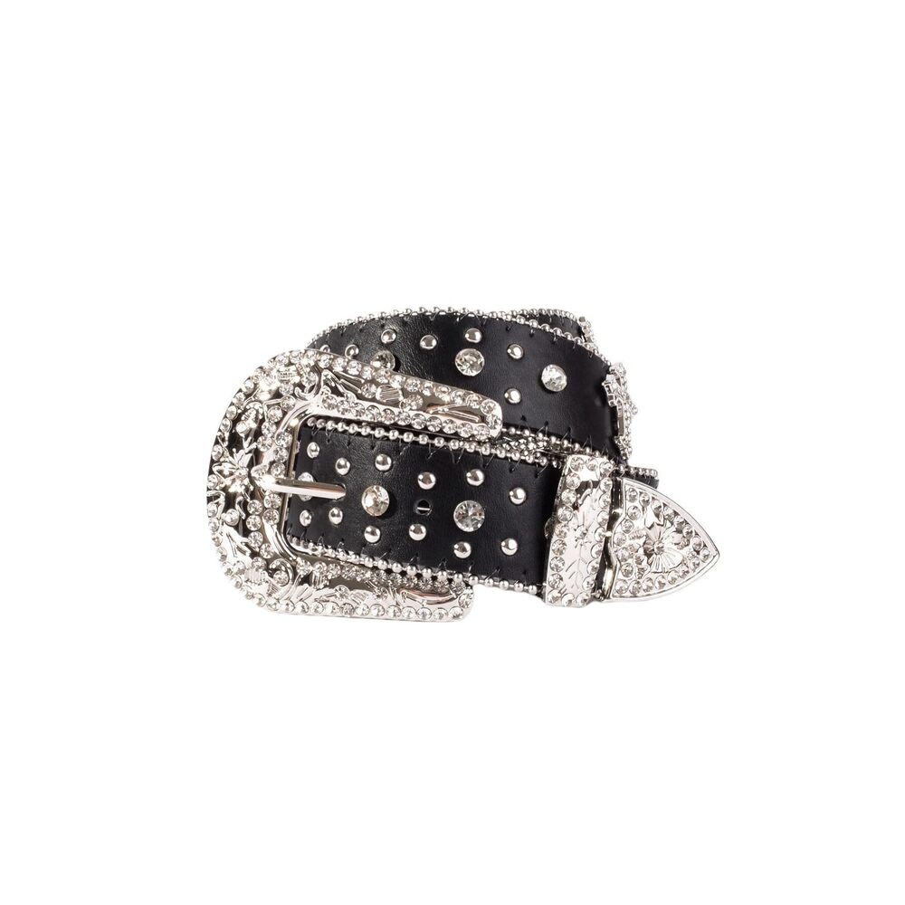 5825 Rhinestone Belt For Men & Women, Western Cowboy Cowgirl With Bling